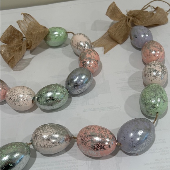 Colorful Easter Egg Garland with Bows - Picture 4 of 12